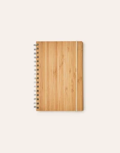 Libreta A5 Tapa Bambú Con Goma