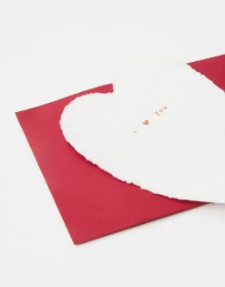 Mini Postal Corazón Papel Reciclado
