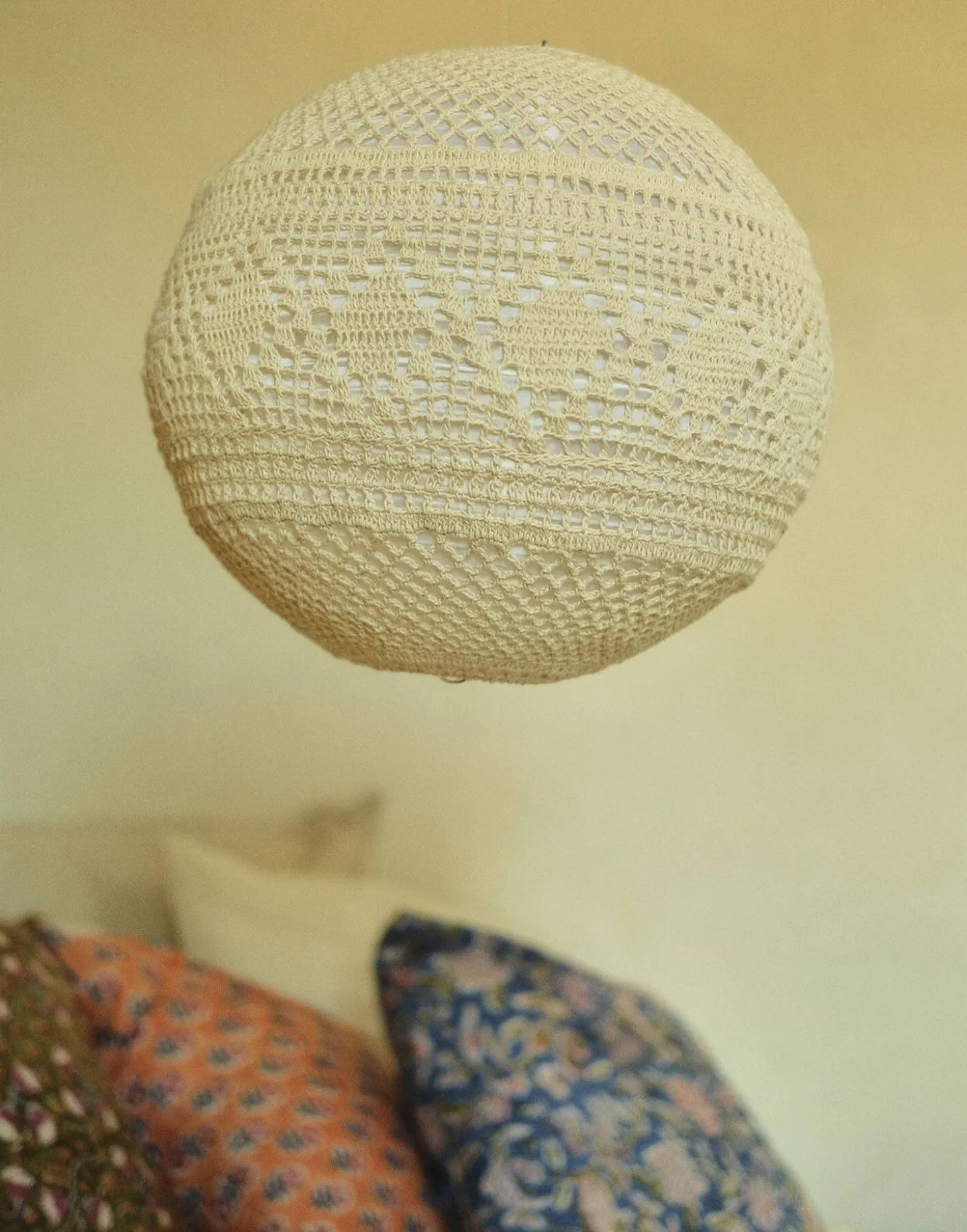 Pantalla Lámpara Macramé 35,5 Cm