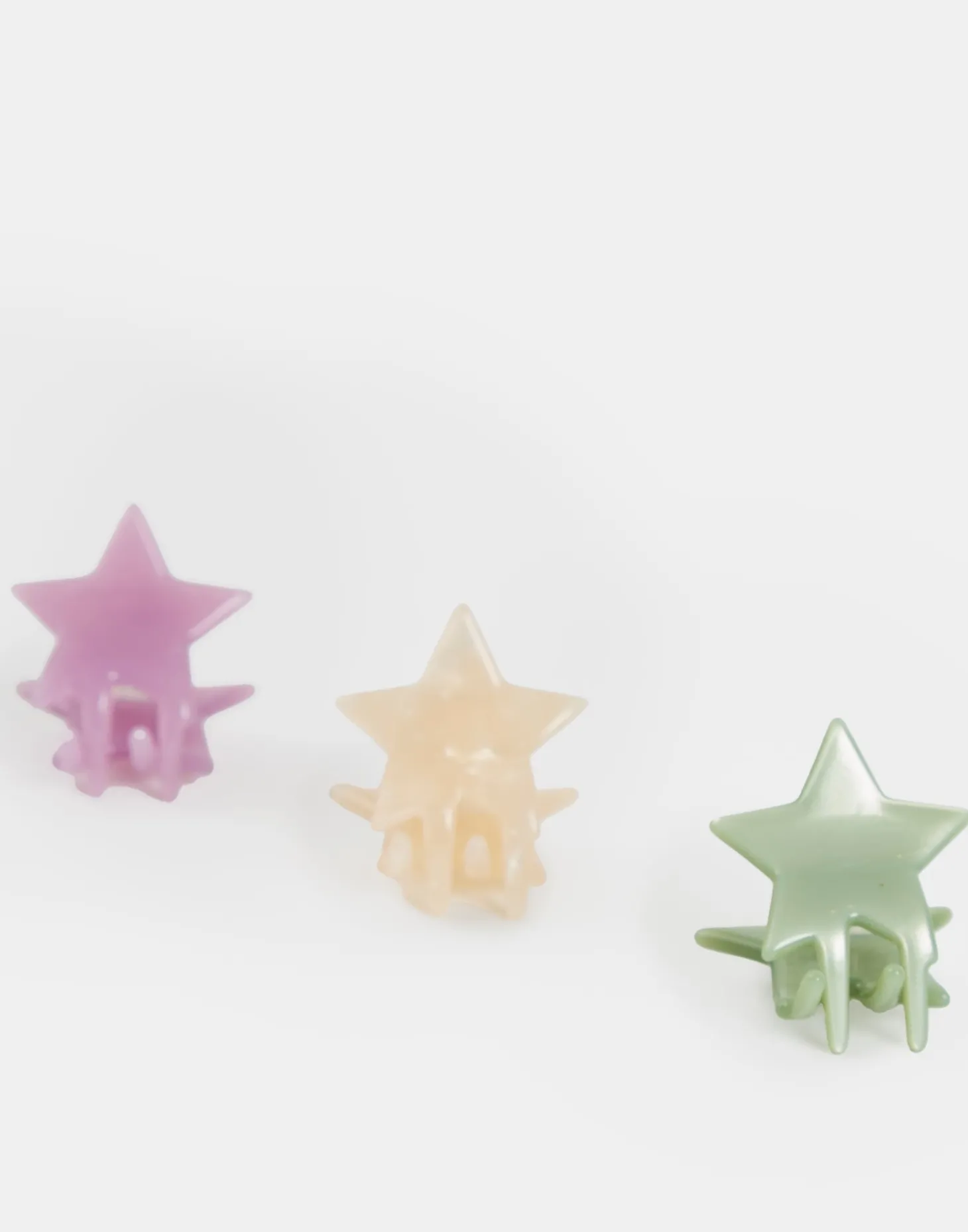 Set 3 Pinzas Pelo Estrellitas